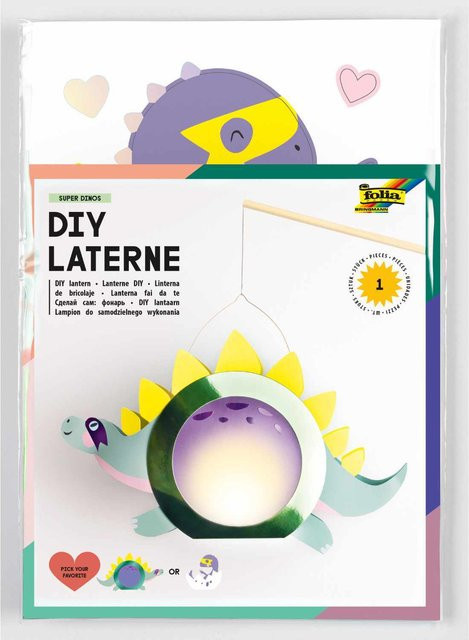 folia Bastelset Laterne Super Dinos Bunt / Mehrfarbig - Bild 1