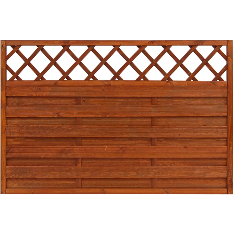 Sichtschutzzaun-Element Country von Andrewex aus Holz in Teakfarben, blickdicht, B/H: 120 x 180 cm - Bild 2