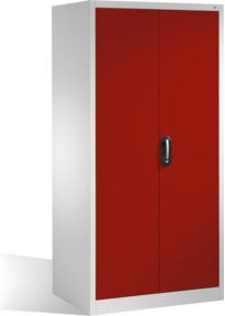 C+P Werkzeugschrank XXL mit Drehtüren und Zylinderschloss, Rubinrot/Lichtgrau, H: 195,0 cm, B: 93,0 cm, T: 80,0 cm - Bild 1
