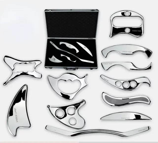 Gua Sha Faszien Schaber aus Edelstahl, Massagegerät für Körper, Unisex - Bild 1