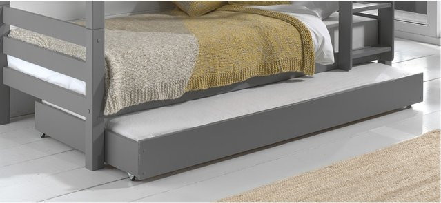 Bettschublade Pino von vipack aus Kiefer in Grau, Liegefläche 90 x 195 cm - Bild 1