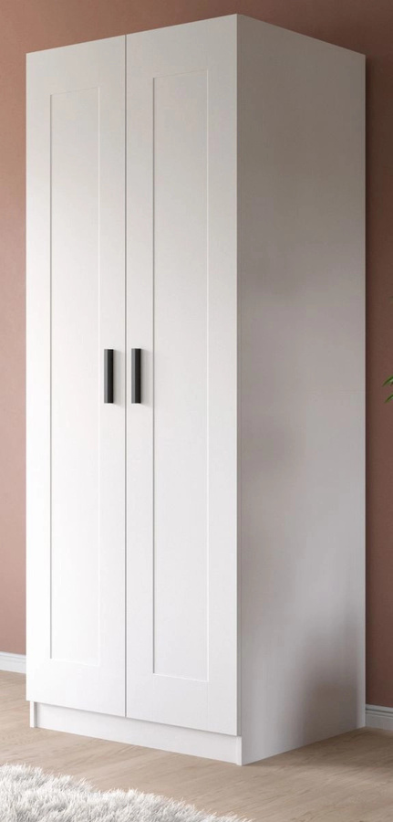 Kleiderschrank Jondal 2-türig in Weiß, B: 80 cm, H: 194 cm - Bild 1