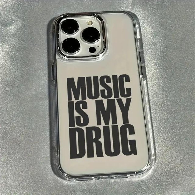 Transparente Handyhülle Musik ist meine Sucht für Apple iPhone 7 bis iPhone 17 Pro Max Modelle - Bild 1