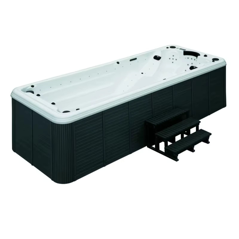 Freistehender Outdoor-Whirlpool mit Hydrotherapie-Wasserstrahlen für Familienmassage und Entspannung - Bild 2