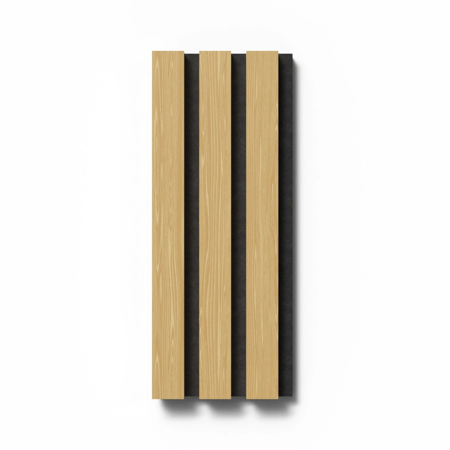 Denpanels Akustikpaneel in skandinavischem Stil aus MDF und Holzfurnier mit Filz in Braun, Weiß und Schwarz, Breite: 29,5 cm, Höhe: 15 cm - Bild 2