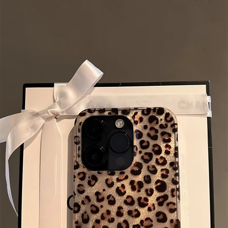Stoßfeste Silikon-Handyhülle mit Leopardenmuster in Transparent und Multicolour für iPhone 17 bis iPhone 7/8 Plus - Bild 4