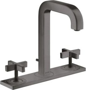 Hansgrohe Axor Citterio 3-Loch-Waschtischarmatur in Gunmetal mit zwei Griffen und Pop-up-Abfluss - Bild 1