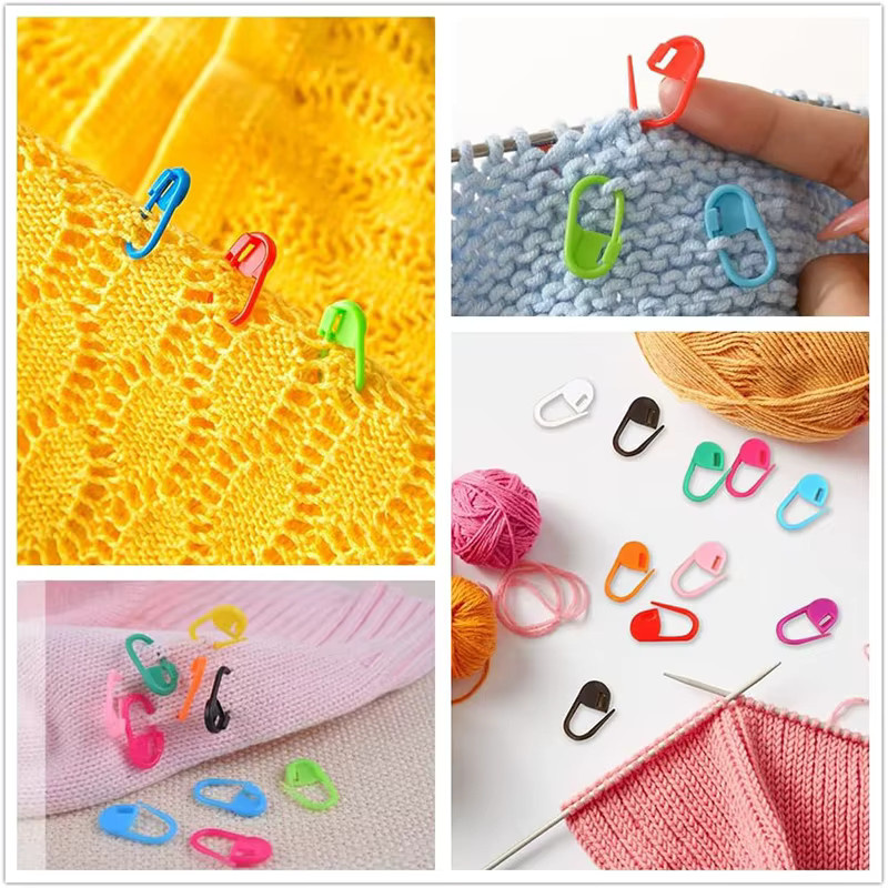50 Stück Strickmarkierungen YWXXin.LIFE Maschenmarkierer Clips aus Kunststoff in Multicolour für Nähen und Stricken - Bild 4