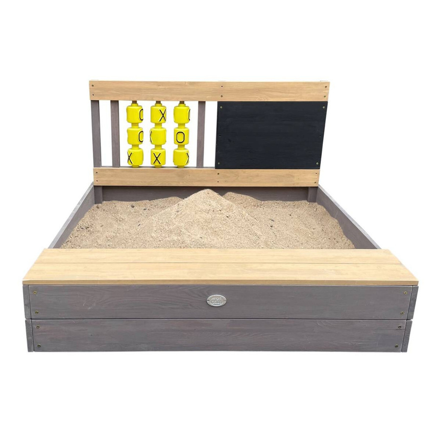 AXI Sandkasten Kitty aus Hemlock-Holz mit Tic Tac Toe in Grau Braun Anthrazit B/T/H: 100 x 65,5 x 100 cm - Bild 2