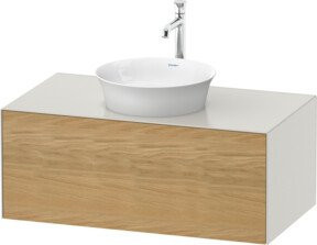 Duravit Waschtischunterschrank White Tulip ohne Aufsatz in mattweiß, B/T/H: 100 x 55 x 40,8 cm - Bild 1