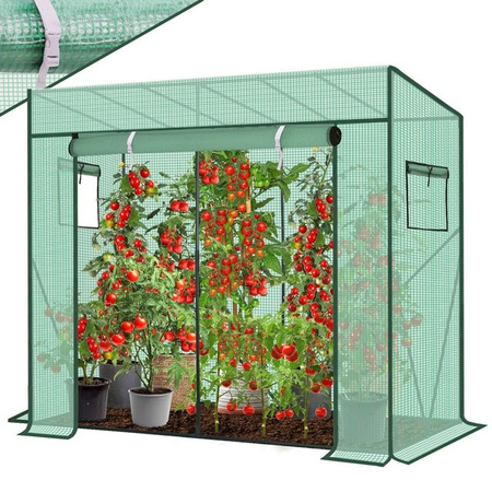 Sekey Tomatengewächshaus aus PE-Folie in Grün für Garten und Balkon, B/T/H: 200 x 77 x 170 cm