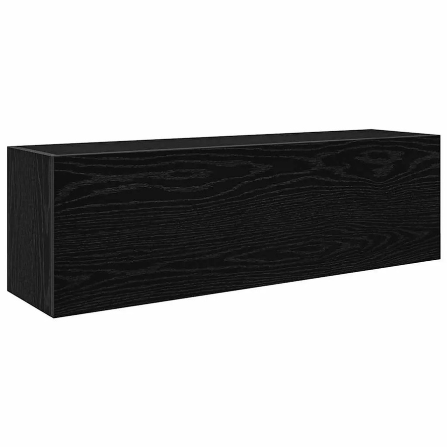 vidaXL Bad-Wandschrank Schwarz aus Holzwerkstoff, B/T/H: 100 x 25 x 30 cm - Bild 2