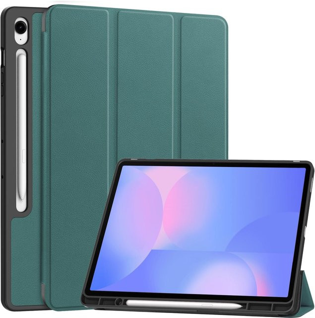 Samsung Galaxy Tab S10 FE Plus Smart Case Hülle mit Wake Up Funktion in Grün - Bild 1