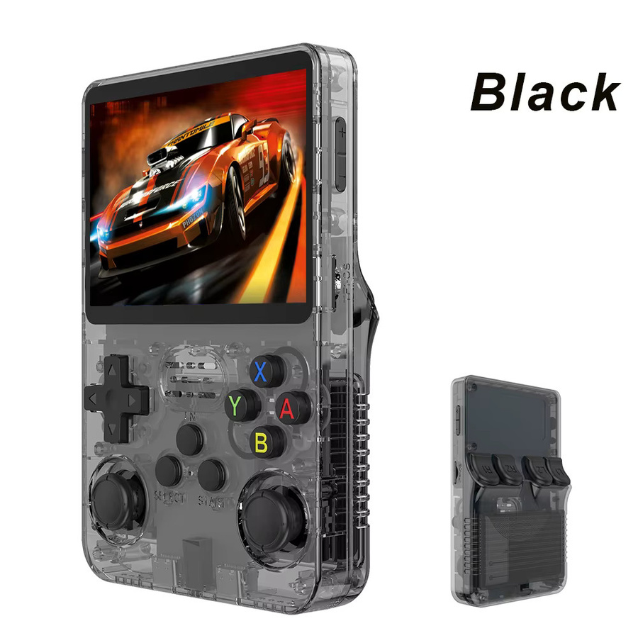 BOYHOM Retro Handheld-Videospielkonsole R35s Pro mit 3,5 Zoll IPS-Bildschirm und Linux-System in Orange - Bild 2