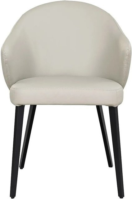 Mibelly Esszimmerstuhl aus Kunstleder in Beige mit Metallgestell im Industrial Design - Bild 1