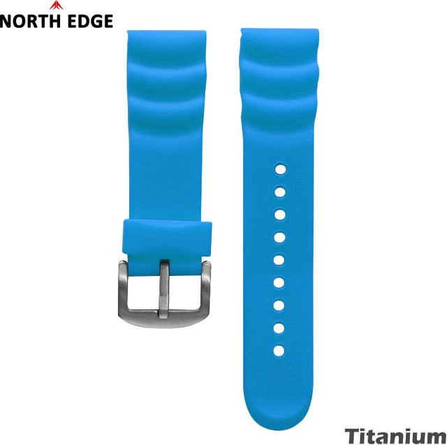 NORTH EDGE Uhrenarmband Titanlegierung, Kautschuk, 24 mm - Bild 1