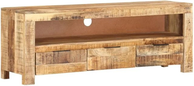 vidaXL TV-Schrank aus Mangoholz in Braun, B/T/H: 110 x 30 x 40 cm - Bild 1