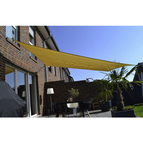 Floracord Vierecksonnensegel Weizen B/T: 360 x 360 cm aus wind- und wasserdurchlässigem HDPE - Bild 4