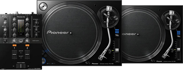 Pioneer DJM-250MK2 Mixer und Pioneer DJ PLX-1000 Plattenspieler Doppelpack in Schwarz - Bild 1
