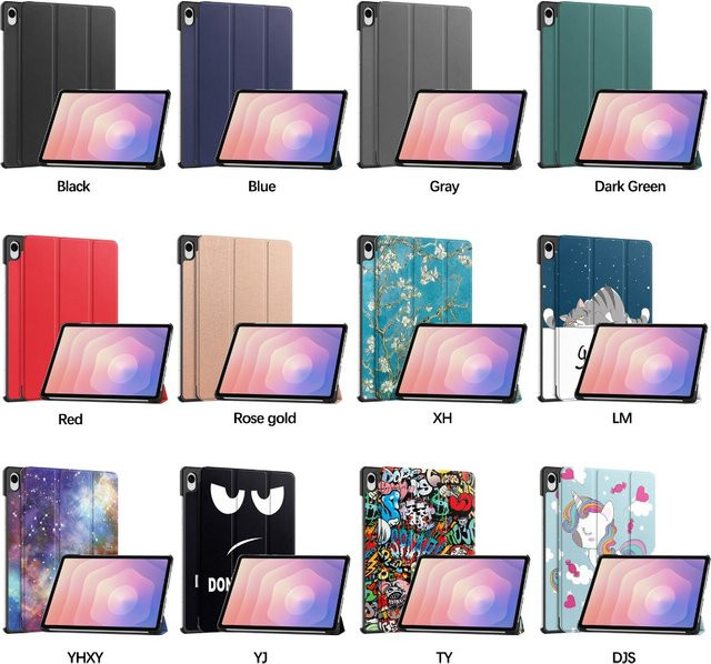 ZNOVAY Smart Cover für Samsung Galaxy Tab S11 11 Zoll 2025, stoßfeste Leder Hülle in Schwarz, passend für SM-X730 und SM-X736 (5G) - Bild 1