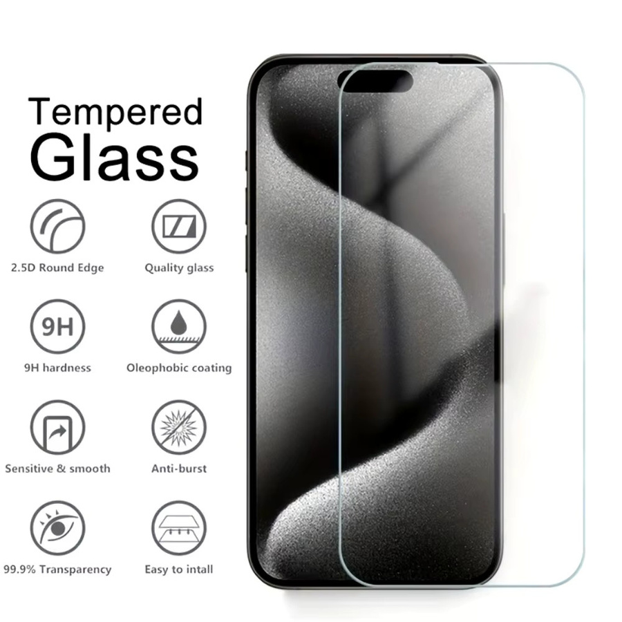DIXSG 3er-Pack Displayschutzfolie aus gehärtetem Glas für iPhone 17 16 15 14 Pro Max Plus und iPhone 13 12 11 Pro XS Max in Transparent - Bild 3