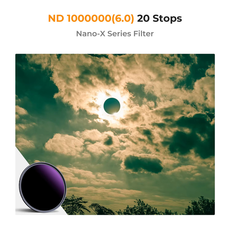 K&F CONCEPT Solarfilter ND1000000 20-Stopp-Filter mit Nano-X Beschichtung in Schwarz - Bild 2