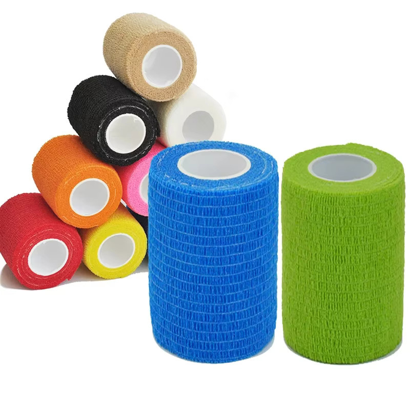 Selbstklebende kohäsive Vlies-Bandage für Sport und Befestigung, elastisches Band in verschiedenen Breiten, Mehrfarbig - Bild 3