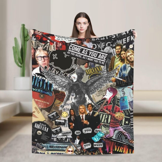 ZbrFourteen Flanell Überwurfdecke aus Plüsch in Multicolour, B/H: 75 x 90 cm - Bild 1