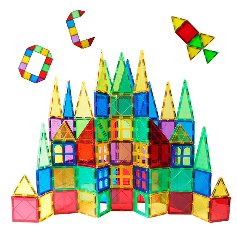 Magnetische Bausteine, 80-teiliges Set, pädagogisches Lernspielzeug - Bild 3