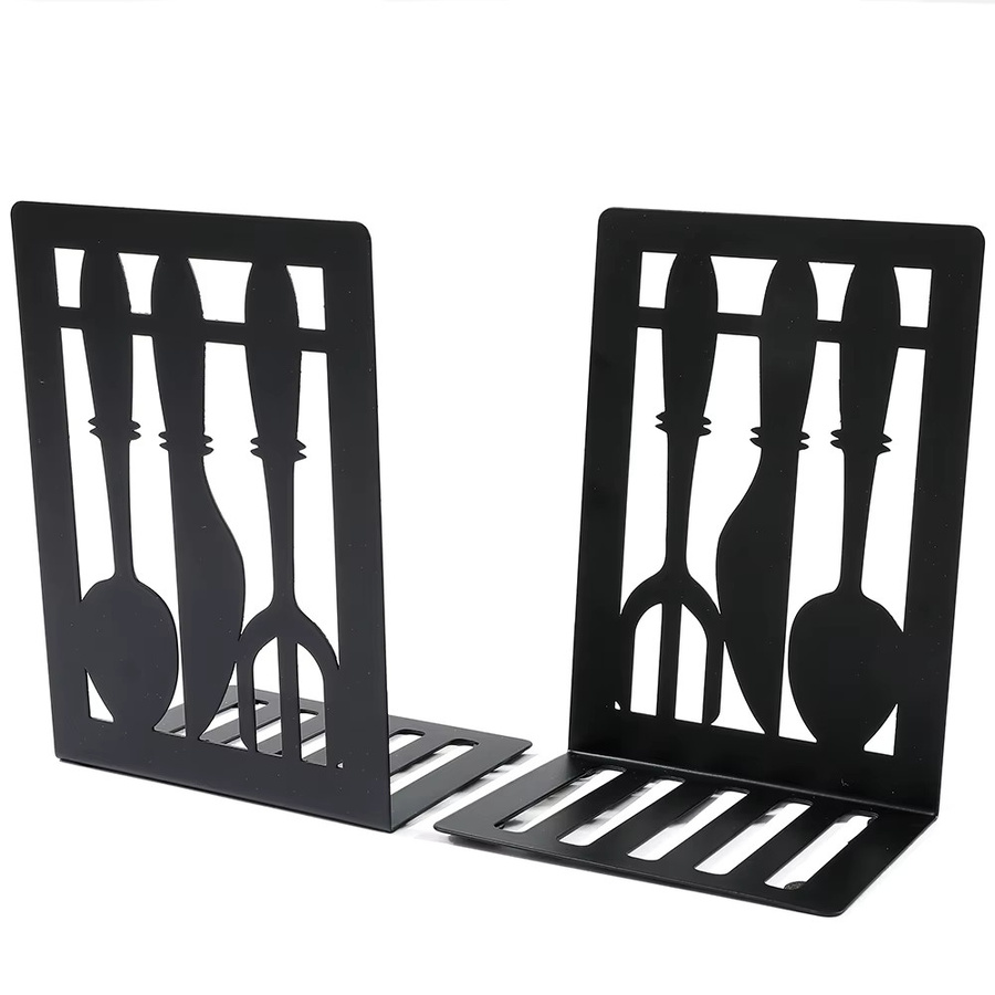 2er-Set personalisierte Buchstützen aus Metall in Schwarz für Schreibtisch und Zuhause - Bild 3