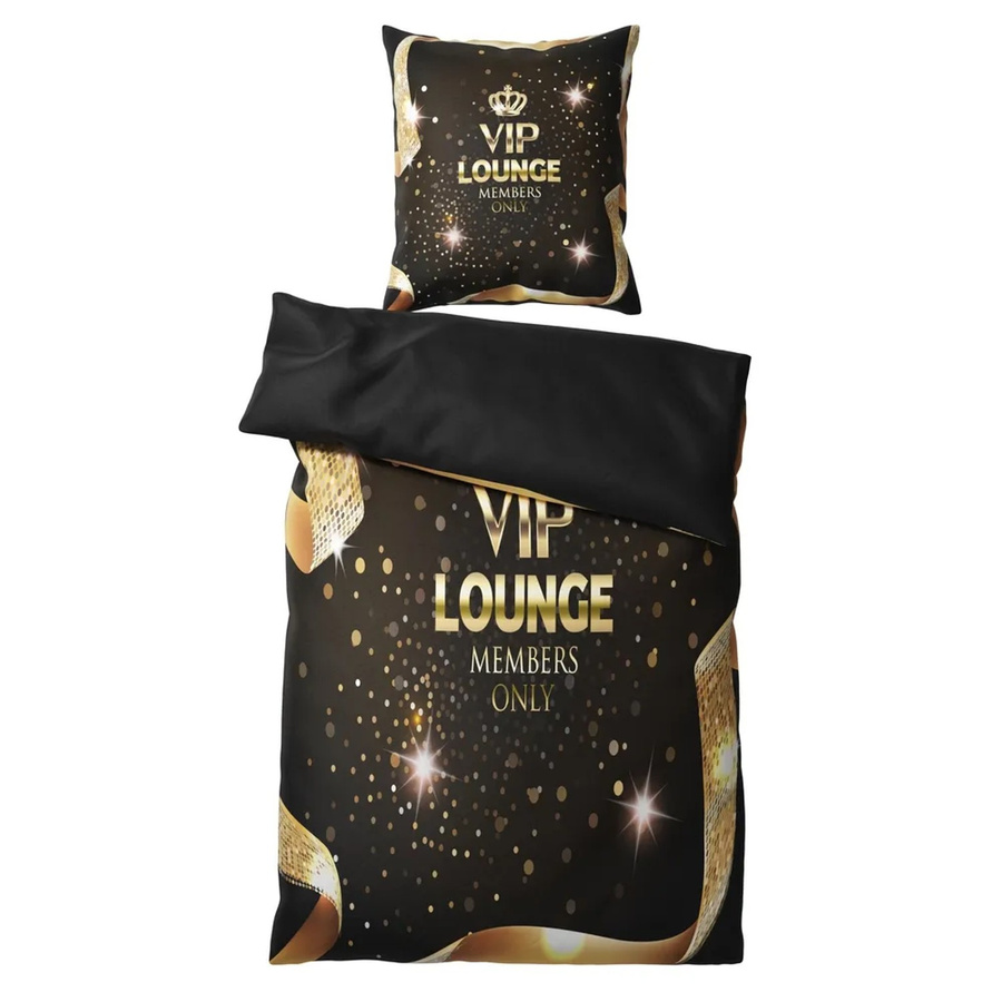 Sanilo Bettwäsche VIP Lounge 2-teilig aus Baumwolle, Schwarz, B/H: 135 x 200 cm, Kissen: 80 x 80 cm - Bild 2