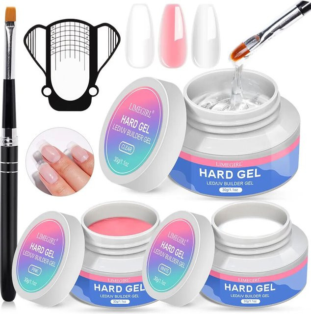 Limegirl Nail Art Solid Extension Gel Set, Glänzend - Bild 1