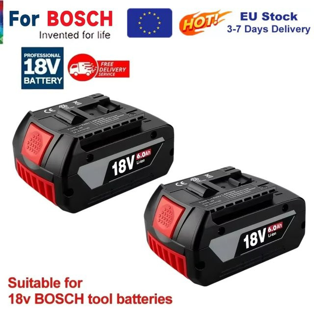 Bosch 18V 6,0 Ah Li-Ion Akku Ersatz für GBA Professional GBA GSR GSB BAT609G BAT622 kompatibel mit Bosch Ladegeräten - Bild 1