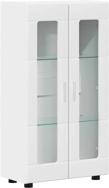 vidaXL Sideboard FLORIN mit Tür in Weiß, modernes Design aus Holzwerkstoff, B/T/H: 55,5 x 29 x 103 cm - Bild 1