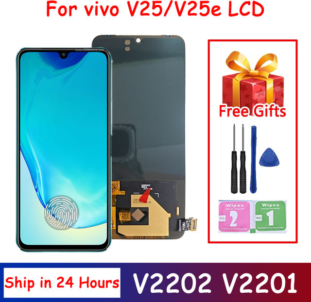 Vivo V25e Ersatzbildschirm mit 6,44 Zoll LCD-Display und Touch-Digitizer-Baugruppe in Schwarz - Bild 1