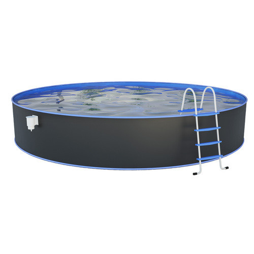 Steinbach Stahlwand Swimming Pool Set Nuovo rund, anthrazit, Durchmesser: 550 cm, Höhe: 120 cm - Bild 3