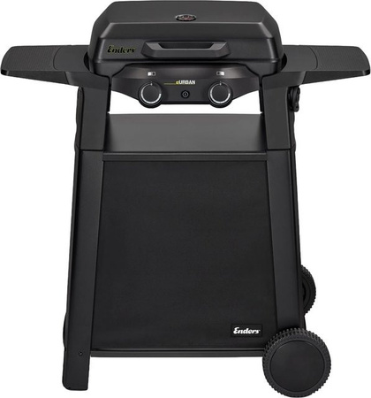 Enders Elektrogrill eUrban 2 Mobil in Anthrazit mit Trolley und Gusseisenrost