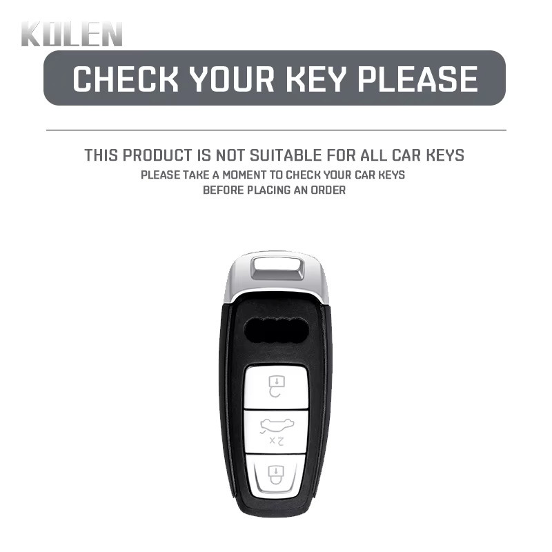 KOLEN TPU Schlüsselhülle für Audi A6 A7 A8 C8 Q8 D5 E-Tron Fernbedienung und Keyless Go Fob Schutzhülle - Bild 2