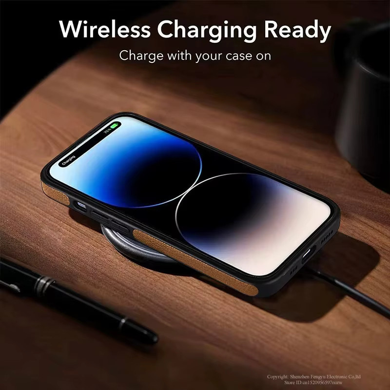 UYUXIO PU-Leder-Handyhülle mit integriertem Ständer für iPhone 11 bis iPhone 17 Pro Max in Braun - Bild 6
