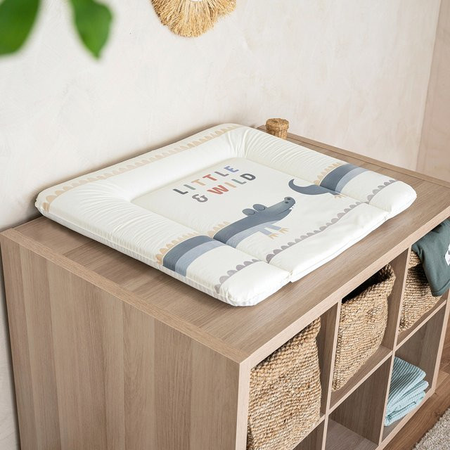 Julius Zöllner Wickelauflage Softy in Beige und Weiß, B/T/H: 75 x 85 cm - Bild 1