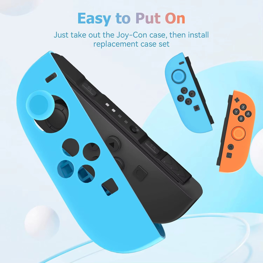 Nintendo Switch 2 Silikon-Schutzhülle für Joy-Cons mit Thumbstick-Griffkappen in Schwarz und Multicolour - Bild 2