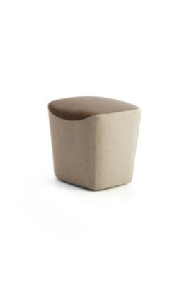 Leyform Hocker mit Stoffbezug und Mehrschichtholz in Dunkelrost und Hellbraun, B/T/H: 52,0 x 44,0 x 51,5 cm - Bild 1