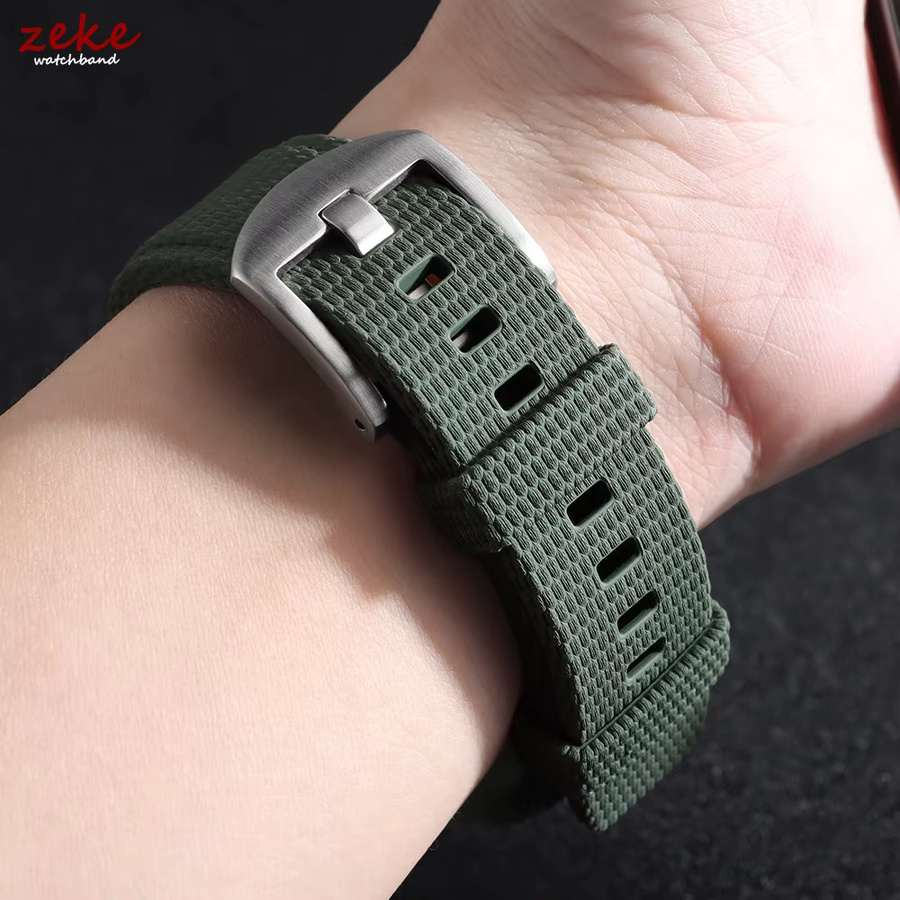 Uhrenarmband Kautschuk, Schwarz, Herren - Bild 2