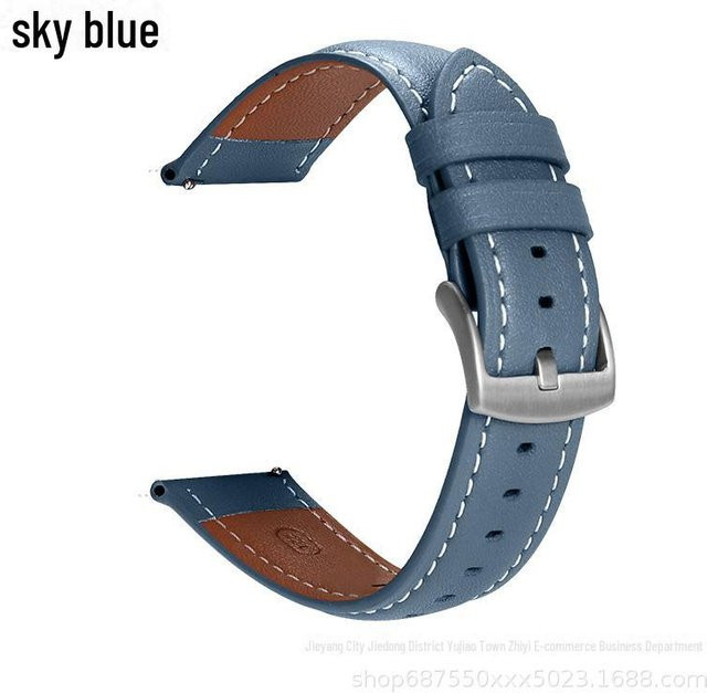 Uhrenarmband Echtleder, himmelblau, Unisex - Bild 1