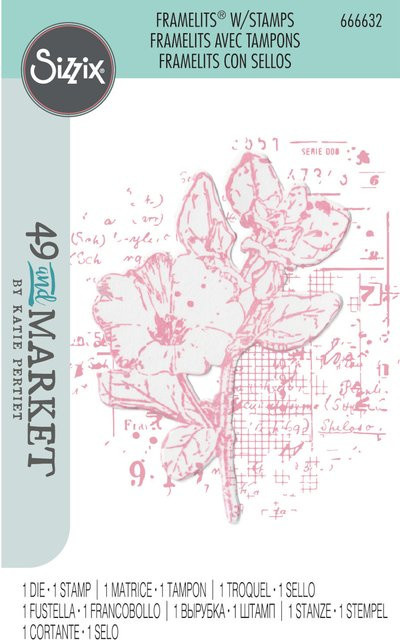 Sizzix Framelits und Stamps Floral Mix Cluster Set in Silber - Bild 1