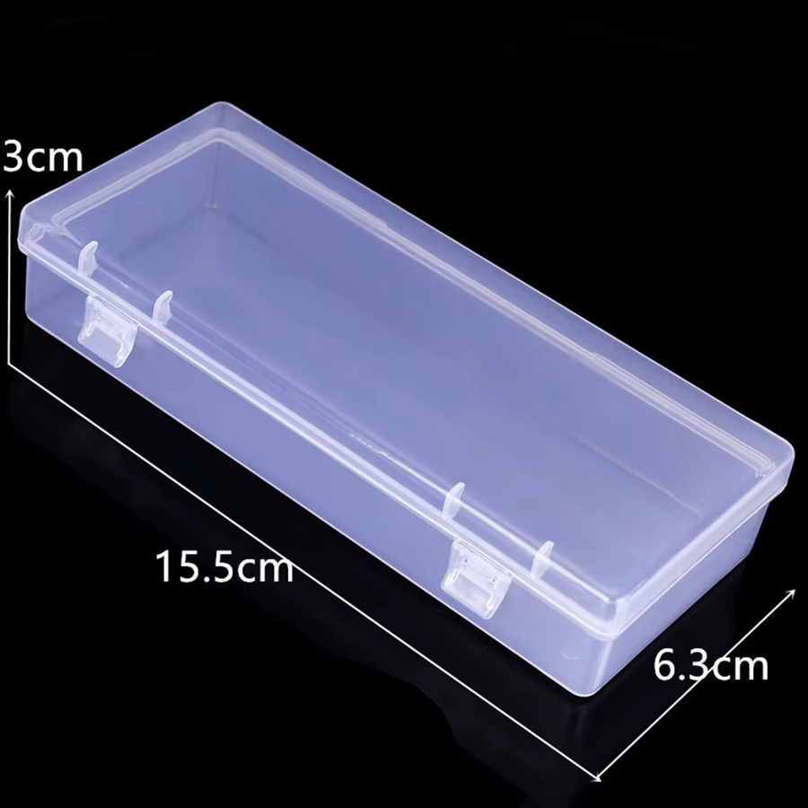 LEENKEA Transparente Kunststoff Box zur Aufbewahrung von Kosmetik und Schreibwaren, Weiß - Bild 2