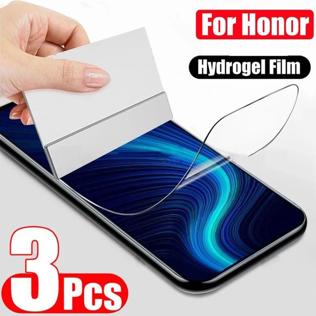 3 Stück Hydrogel Displayschutzfolie für Huawei Honor 90 80 70 60 Pro Plus X7 X6 X5 X9 X8 4G 5G X8a X9a X7a in Transparent - Bild 1