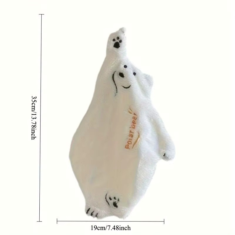 DUTRIEUX Eisbär Handtuch für Erwachsene in Weiß - Bild 2