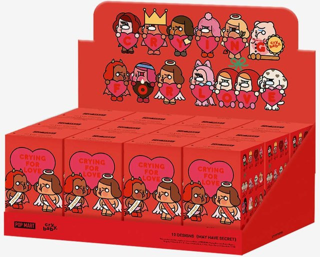POP MART CRYBABY Crying For Love Serie Figuren Blind Box, 12-teiliges Set - Bild 1