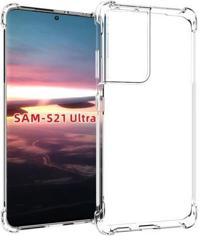 MMlife Stoßfeste TPU Schutzhülle für Samsung Galaxy S21 Ultra in Transparent - Bild 1